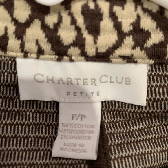 Charter Club Brown Jacket Leopard Size P/P - Picture 7 of 8